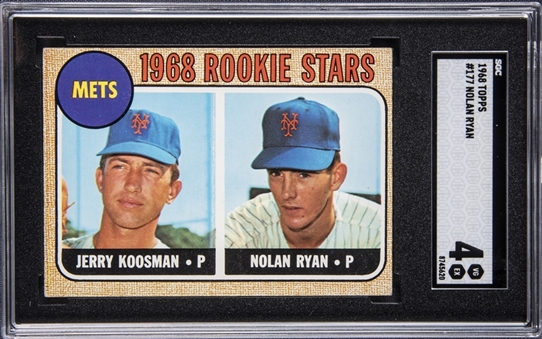 1968 Topps #177 Nolan Ryan Rookie Card - SGC VG-EX 4